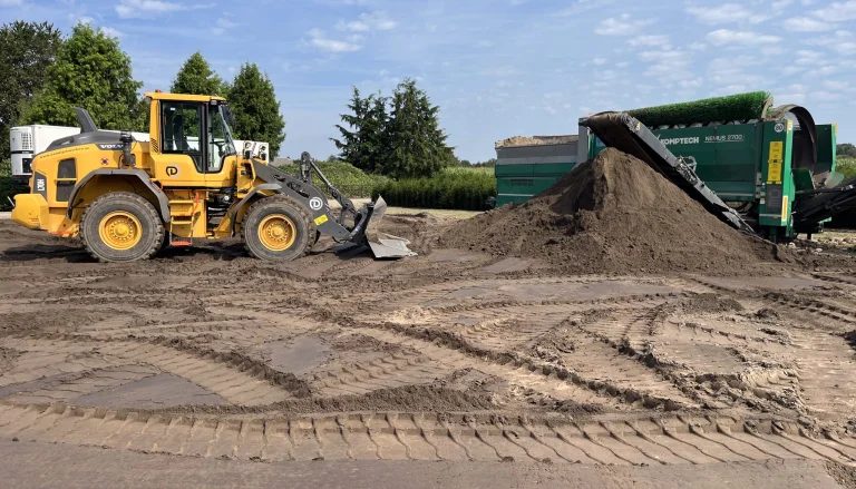 Grondwerk in uitvoering